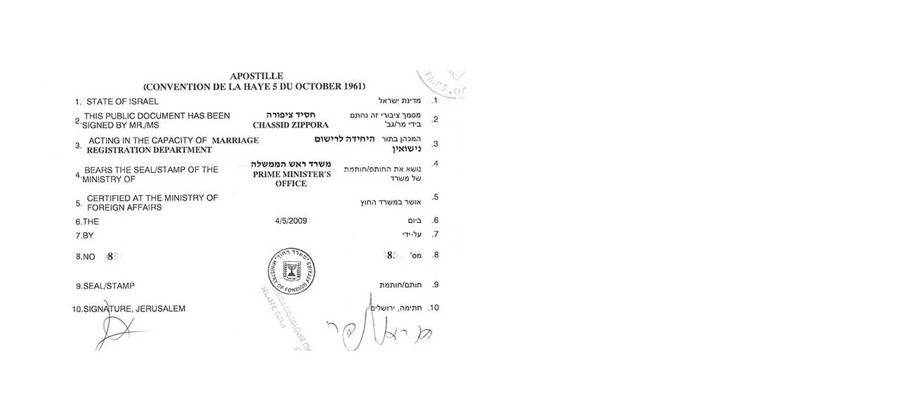 שירותי אפוסטיל תעודות ומסמכים